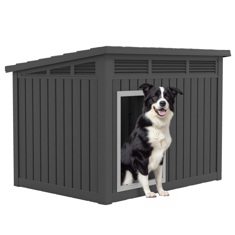 Ivy Bronx Dog House with Weatherproof and Removable Roof for Small